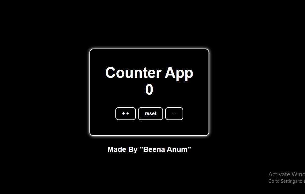 Screenshot of Counter App project